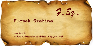 Fucsek Szabina névjegykártya
